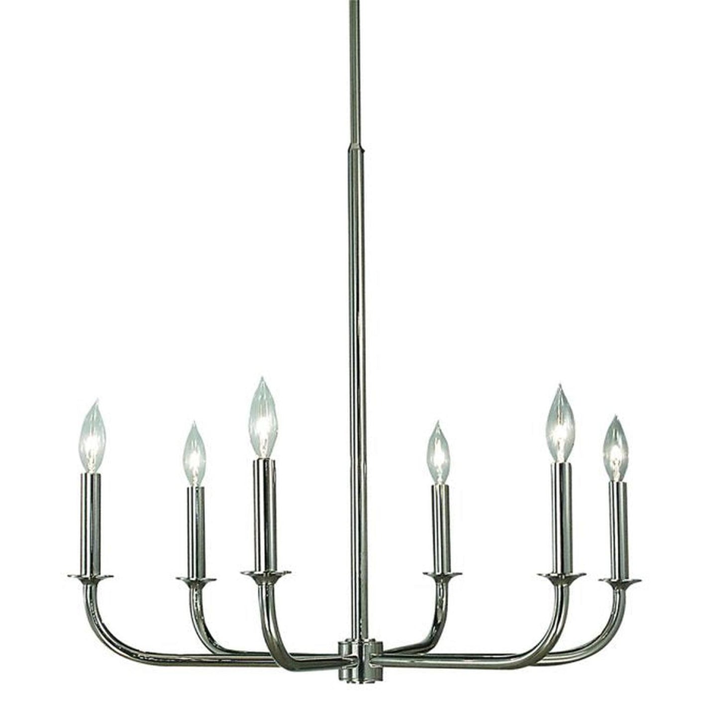 6-Light Polished Silver Moderne Dining Chandelier - 1055 PS by Framburg