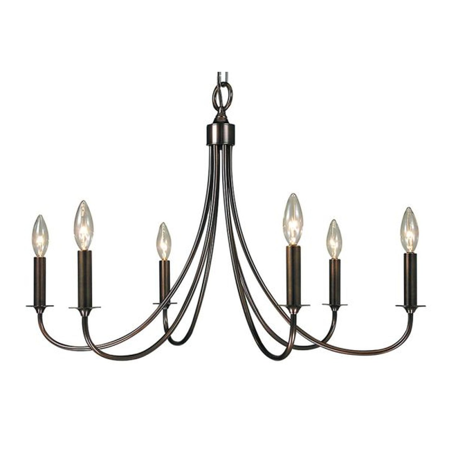 6-Light Roman Bronze Maisonette Dining Chandelier - 1006 RB by Framburg