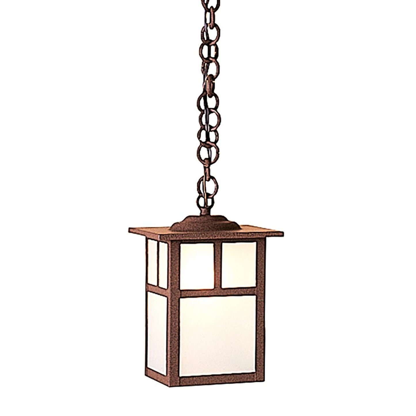 6″ Mission Pendant With T-Bar Overlay - MH-6TF-RB - Rustic Brown by Arroyo Craftsman