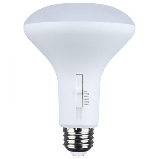 7 Watt LED BR30 Bulb - 650 Lumens - CCT Selectable - Dim To Warm - 120V by Satco