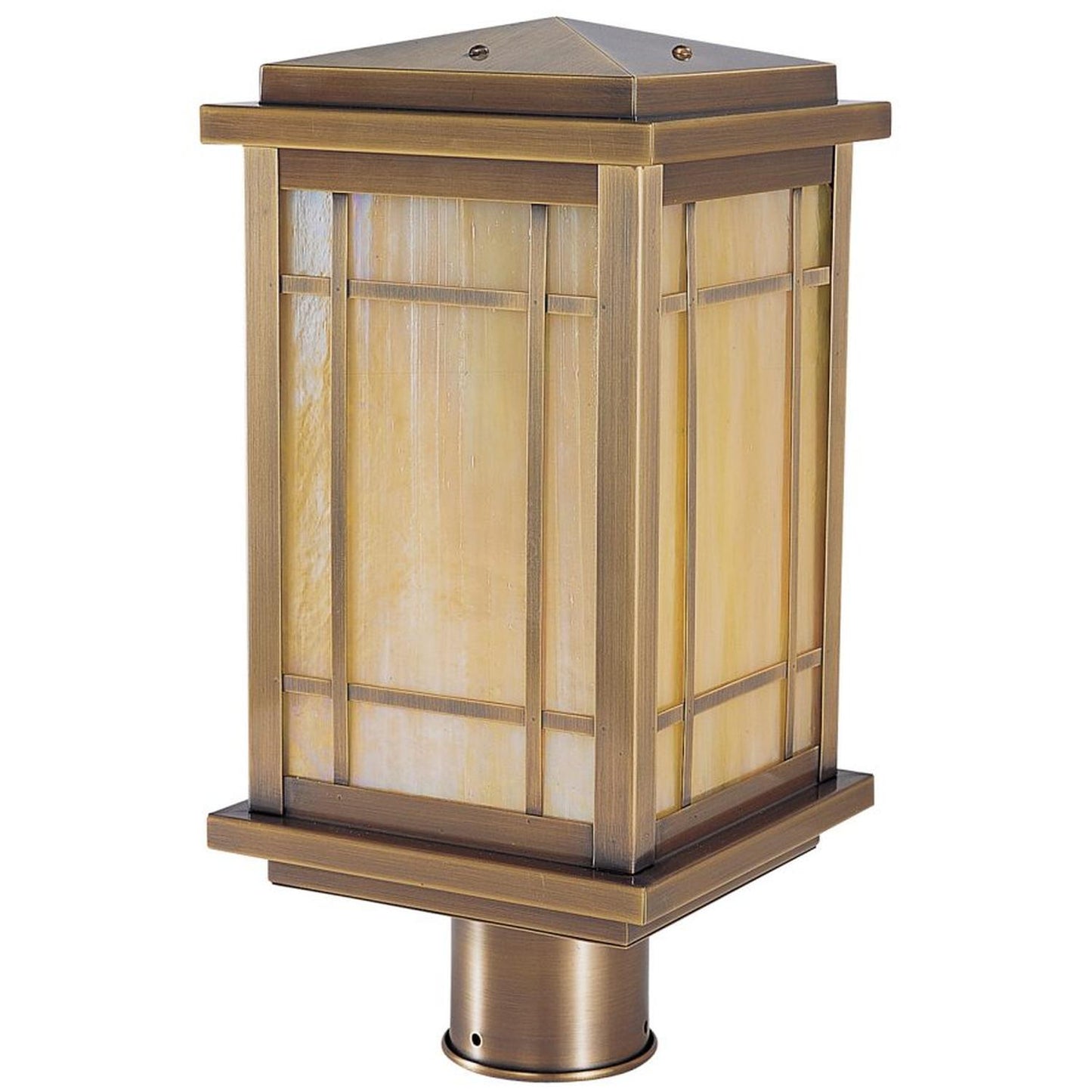 8″ Avenue Post Mount - AVP-8GW-AB - Antique Brass by Arroyo Craftsman