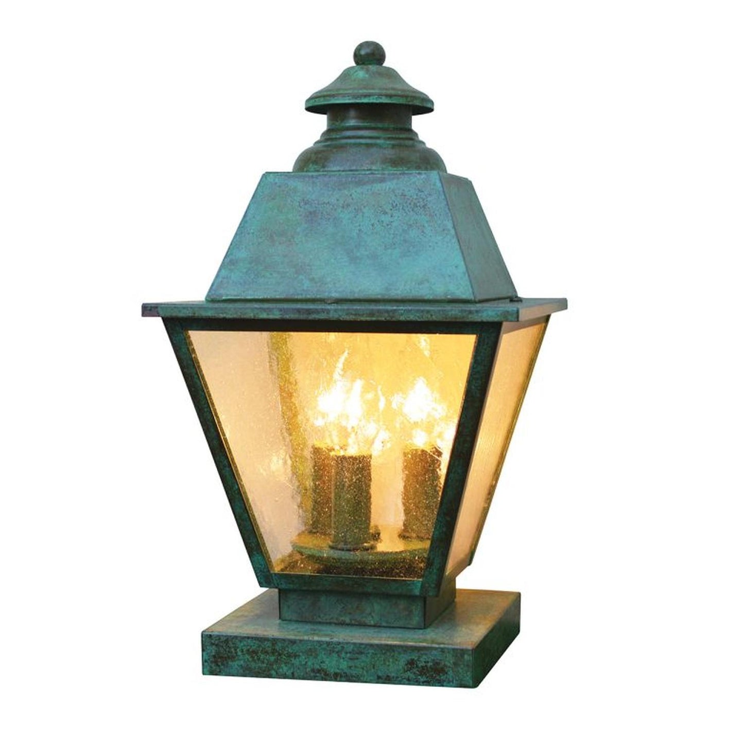 8″ Inverness Column Mount With Metal Roof - INC-8MRCS-VP - Verdigris Patina by Arroyo Craftsman