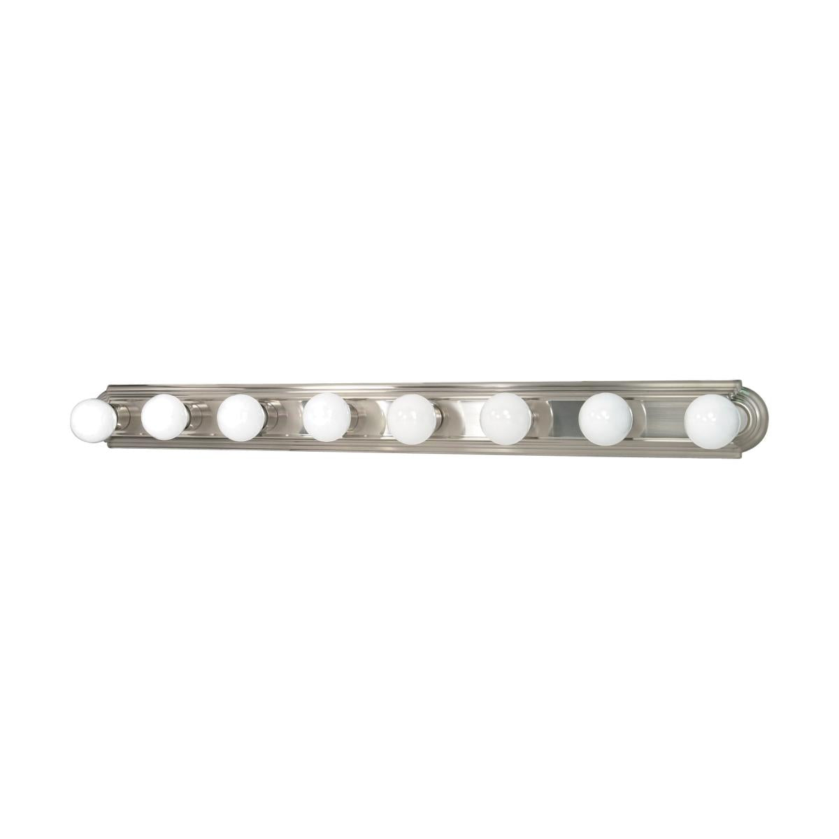 8 Light - 48" Vanity Strip - Brushed Nickel Finish - Satco 60-303