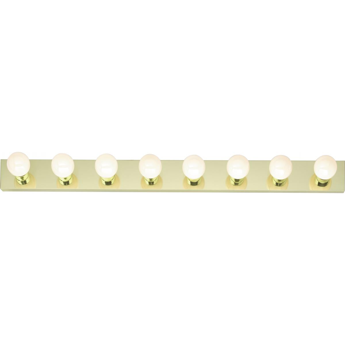 8 Light - 48" Vanity Strip - Polished Brass Finish - Satco SF77-191