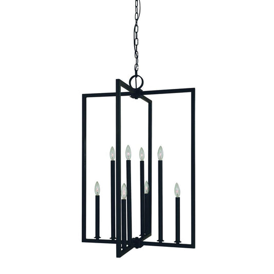 8-Light Matte Black Andrew Foyer Chandelier - L1186 MBLACK by Framburg
