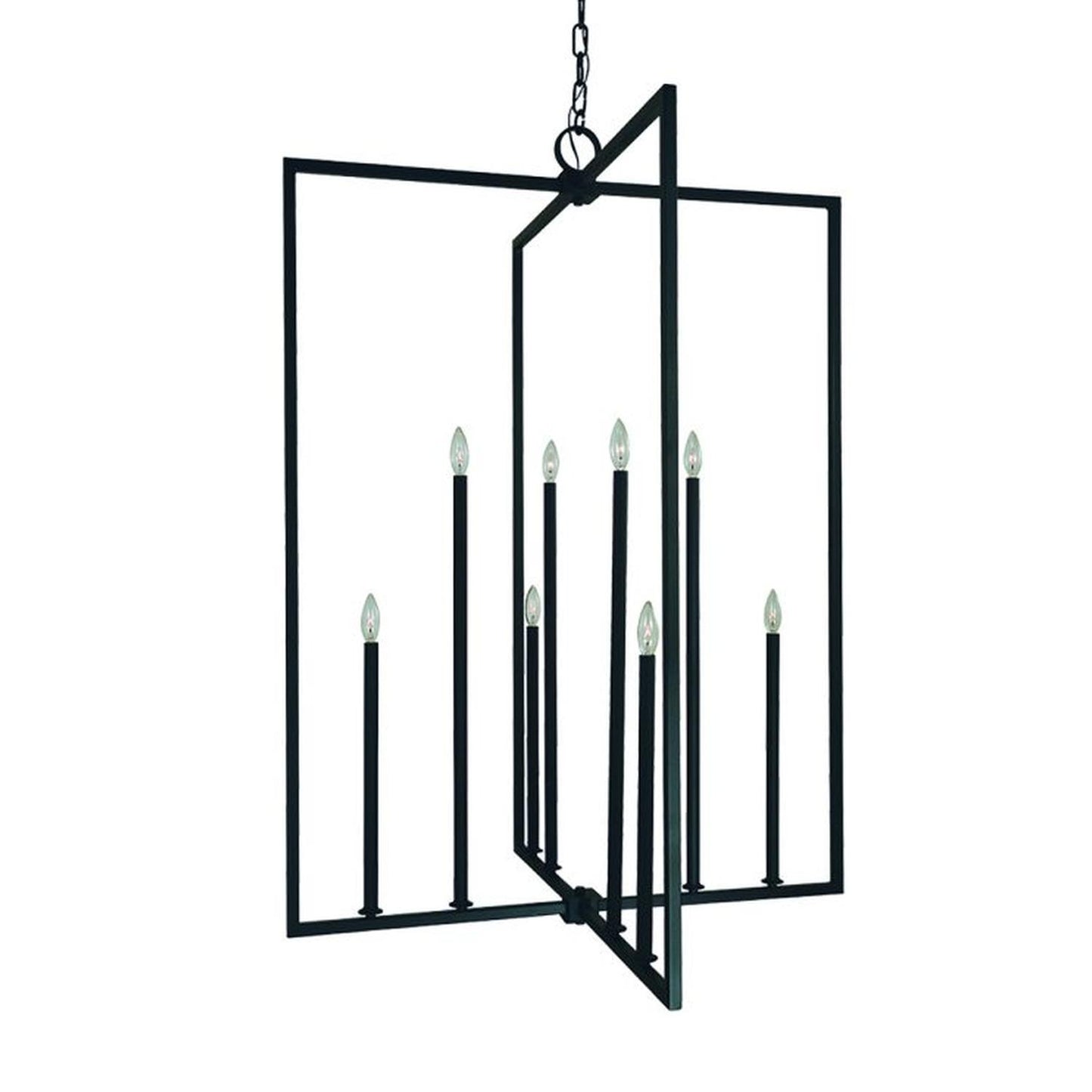 8-Light Matte Black Andrew Foyer Chandelier - L1188 MBLACK by Framburg