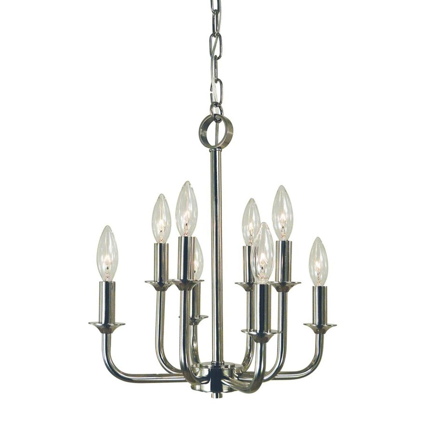 8-Light Polished Nickel Boulevard Dining Chandelier - 4986 PN by Framburg