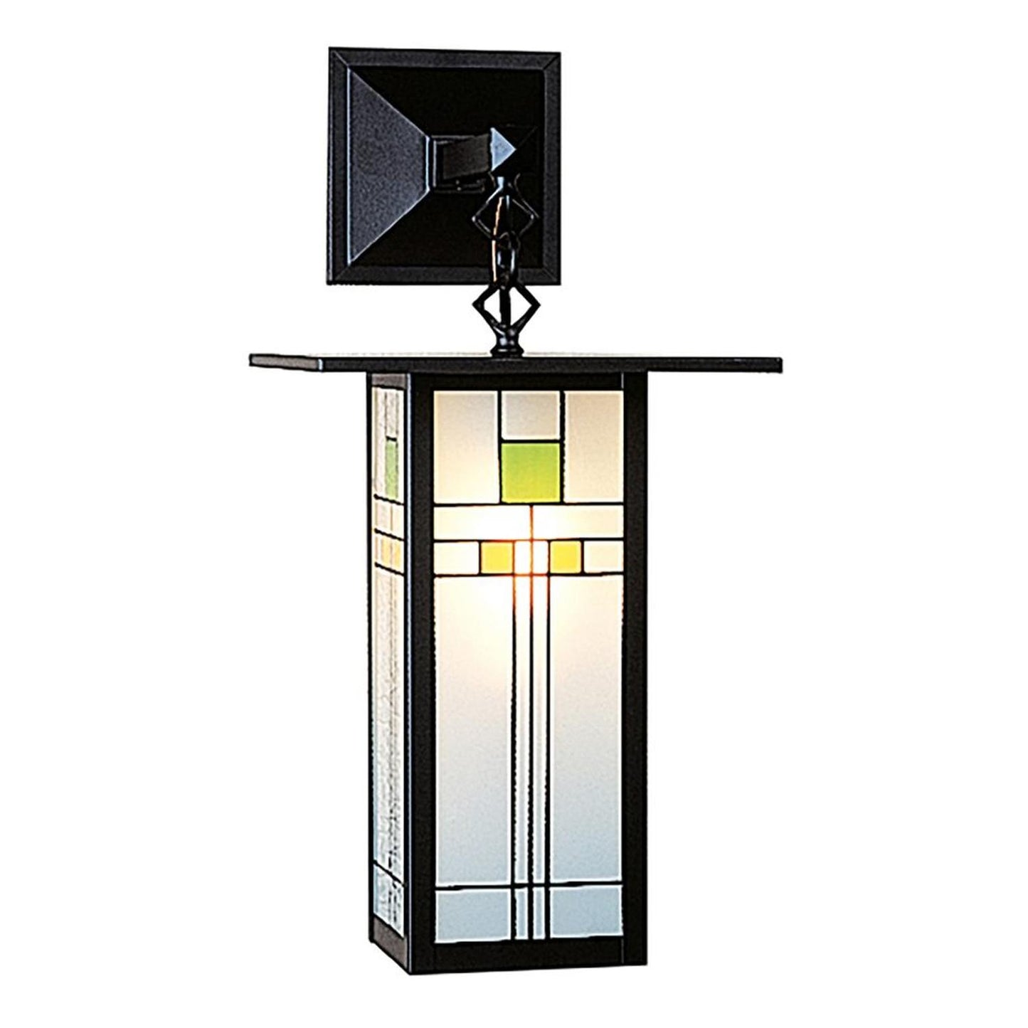 9″ Franklin Long Body Wall Mount With Straight Arm - FB-9LSAC-BK - Satin Black by Arroyo Craftsman