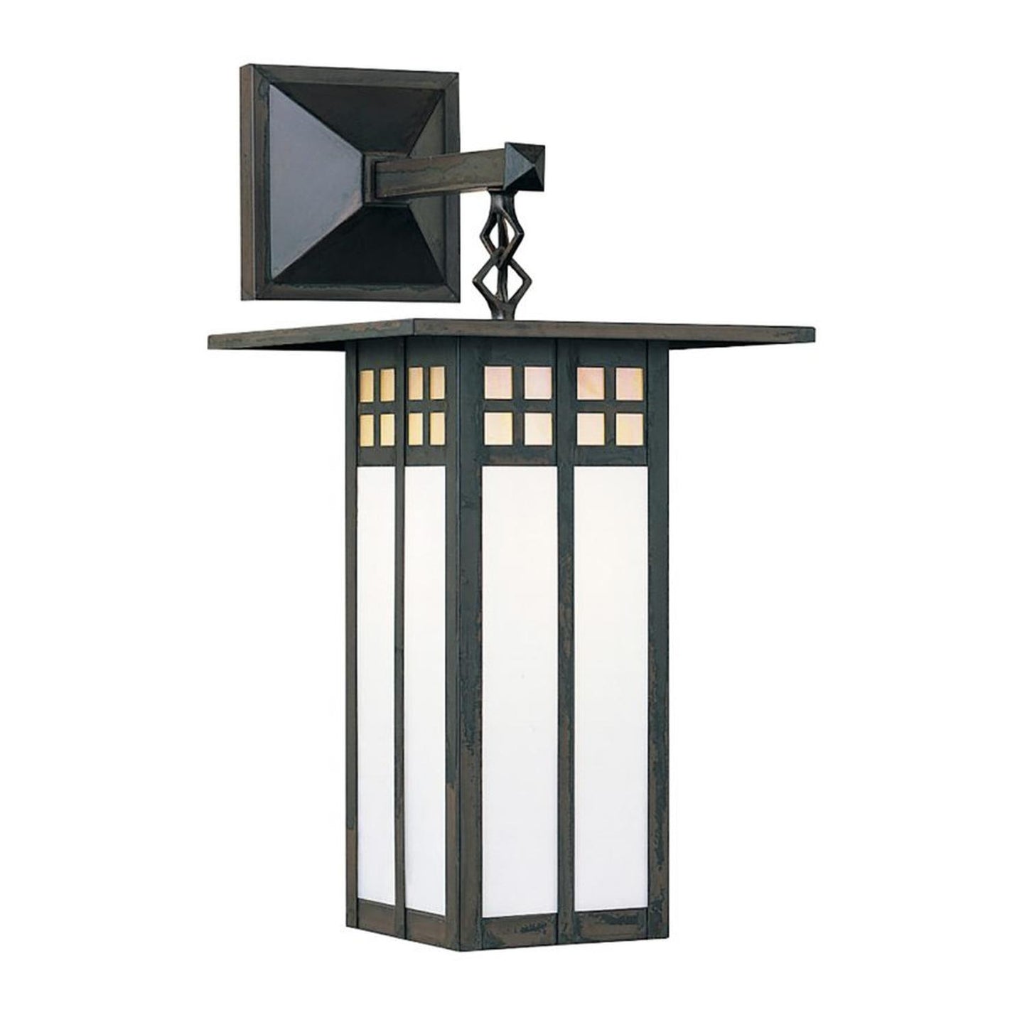 9″ Glasgow Long Body Wall Mount With Straight Arm - GB-9LSAGWC-BZ - Bronze by Arroyo Craftsman