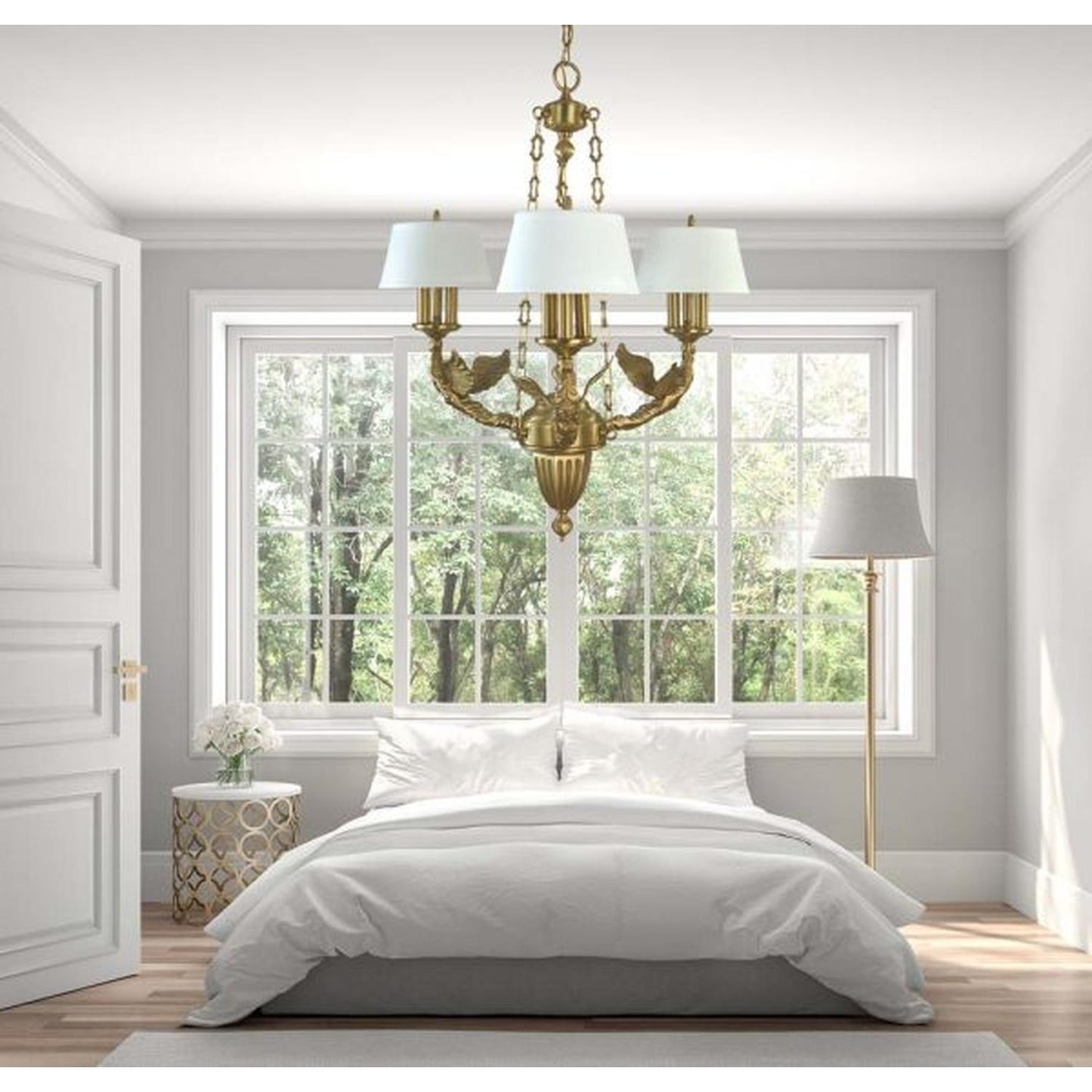 9-Light Brushed Brass Ascension Dining Chandelier - 5940 BR by Framburg