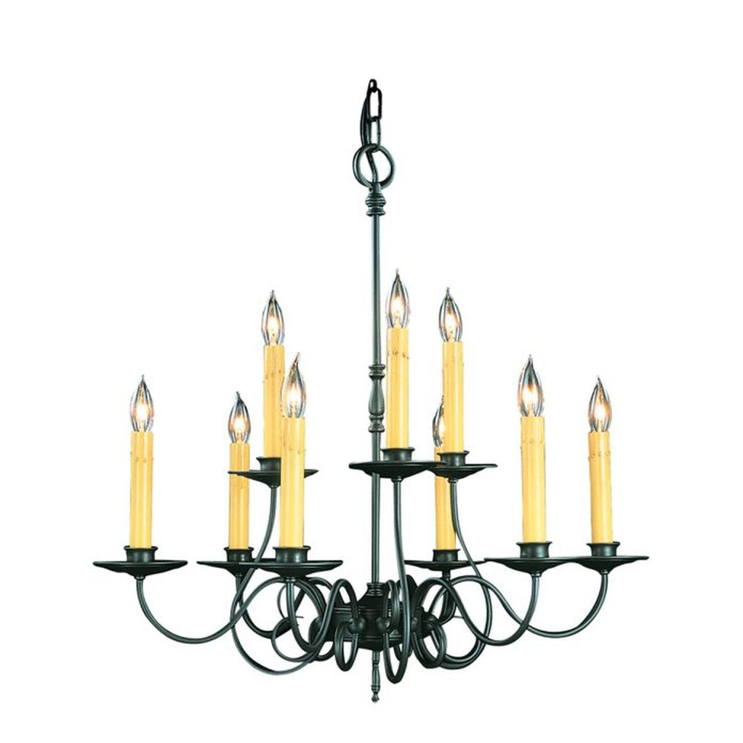 9-Light Charcoal Black Forest Dining Chandelier - 1319 CH by Framburg