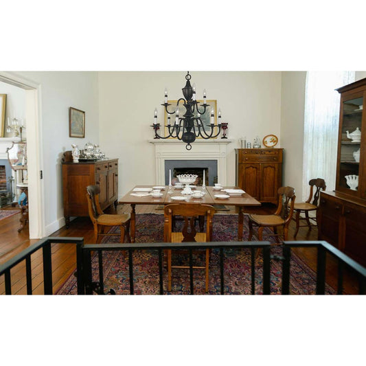 9-Light Matte Black Jamestown Dining Chandelier - 2529 MBLACK by Framburg