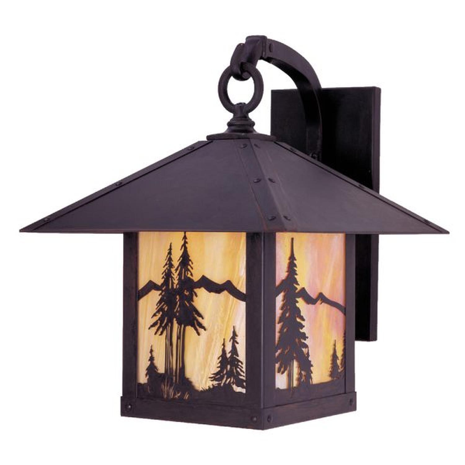 9″ Timber Ridge Wall Bracket With Mountain Filigree - TRB-9MNGW-BZ - Bronze by Arroyo Craftsman