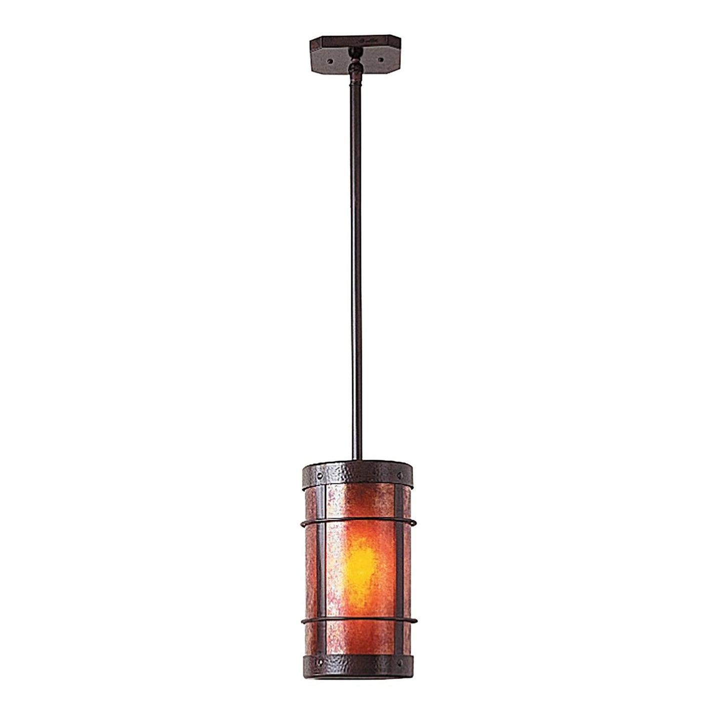 9″ Valencia Stem Mount Pendant – No Roof - VSH-9NRM-BK - Satin Black by Arroyo Craftsman