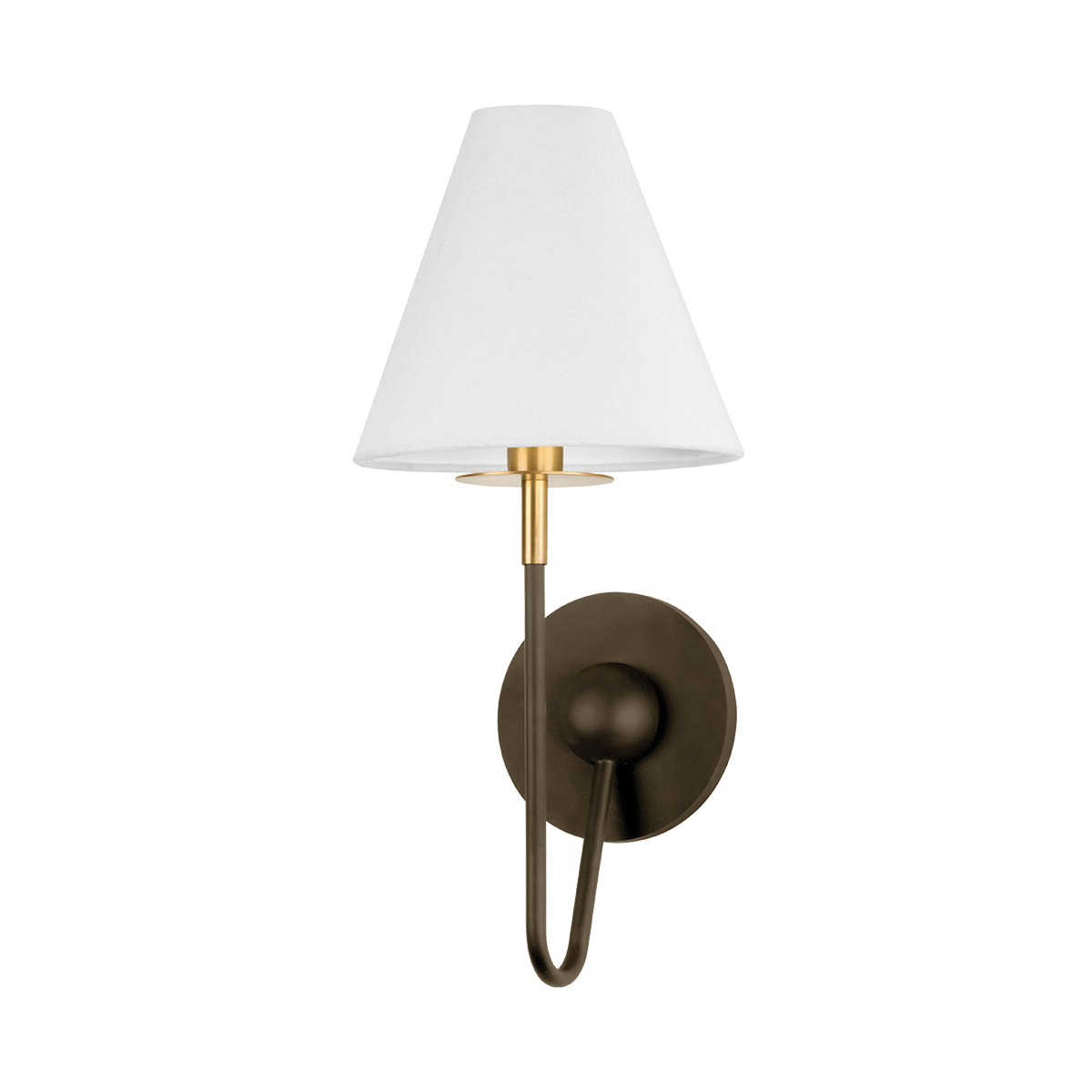 Polly Wall Sconce - 1-Light - Aged Brass/Bronze