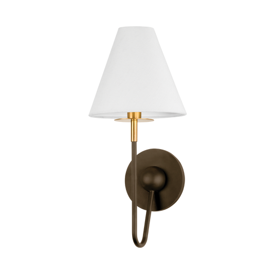Polly Wall Sconce - 1-Light - Aged Brass/Bronze