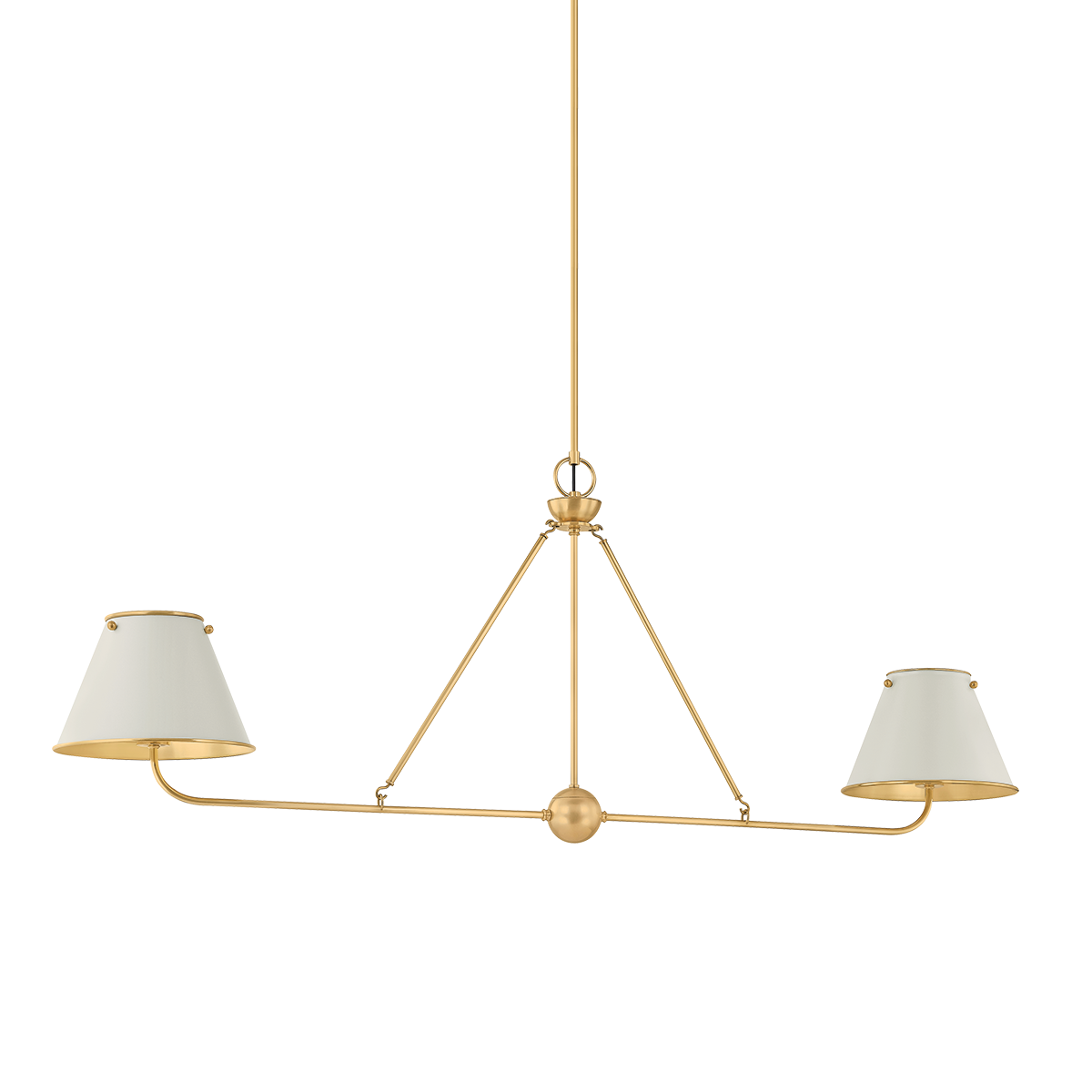 Burghley Linear - Aged Brass/Off-White