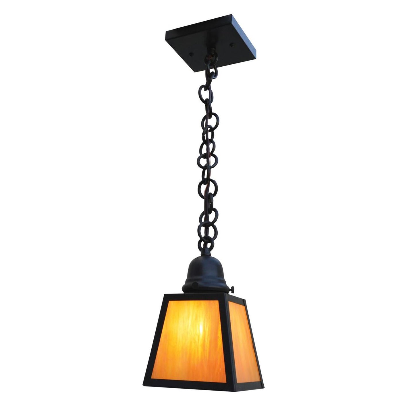 A-Line Shade Pendant Without Overlay (Empty) - AH-1EGW-BZ - Bronze by Arroyo Craftsman