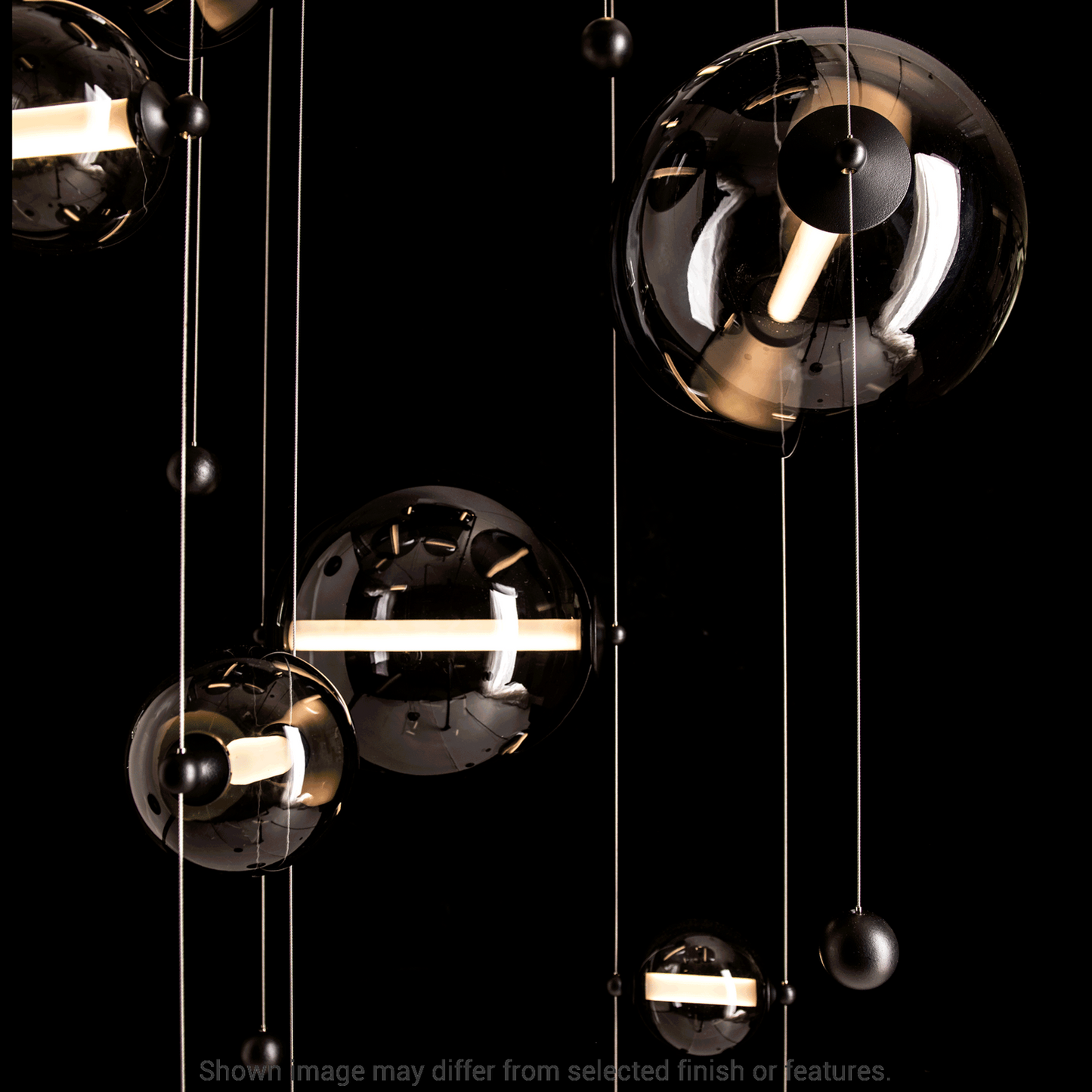 Abacus 10-Light Square LED Pendant - White - Opal Glass by Hubbardton Forge