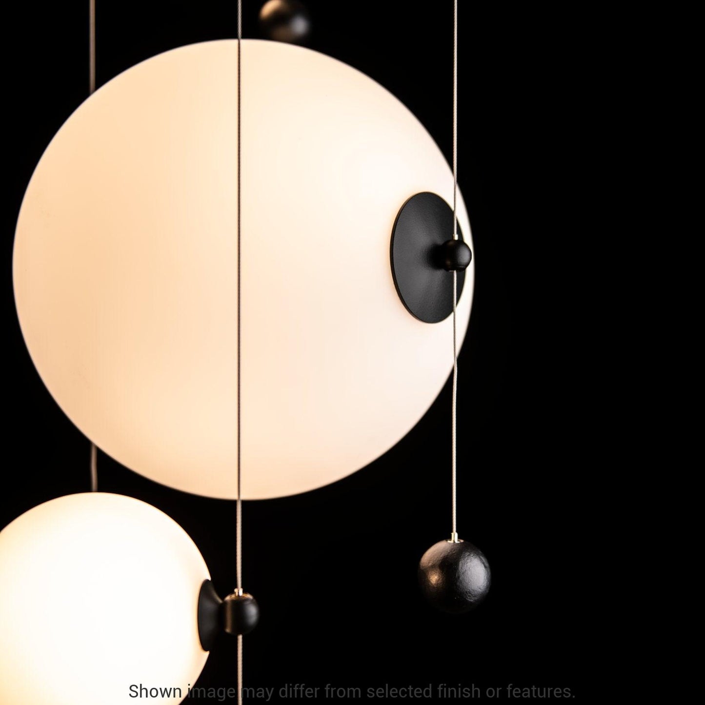 Abacus 4-Light Round LED Pendant - White - Opal Glass by Hubbardton Forge