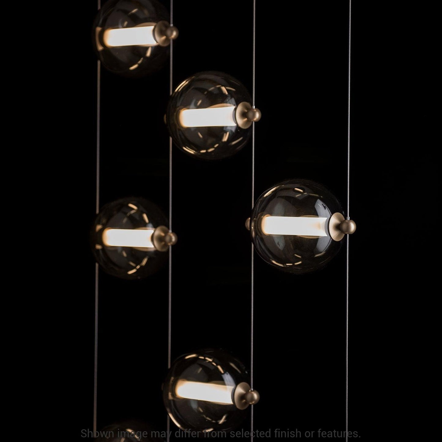 Abacus 9-Light Ceiling To Floor LED Pendant - White - Opal Glass by Hubbardton Forge