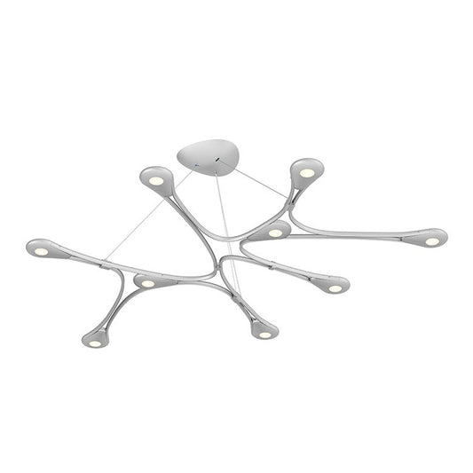 Abstraction LED Pendant - Bright Satin Aluminum by SONNEMAN