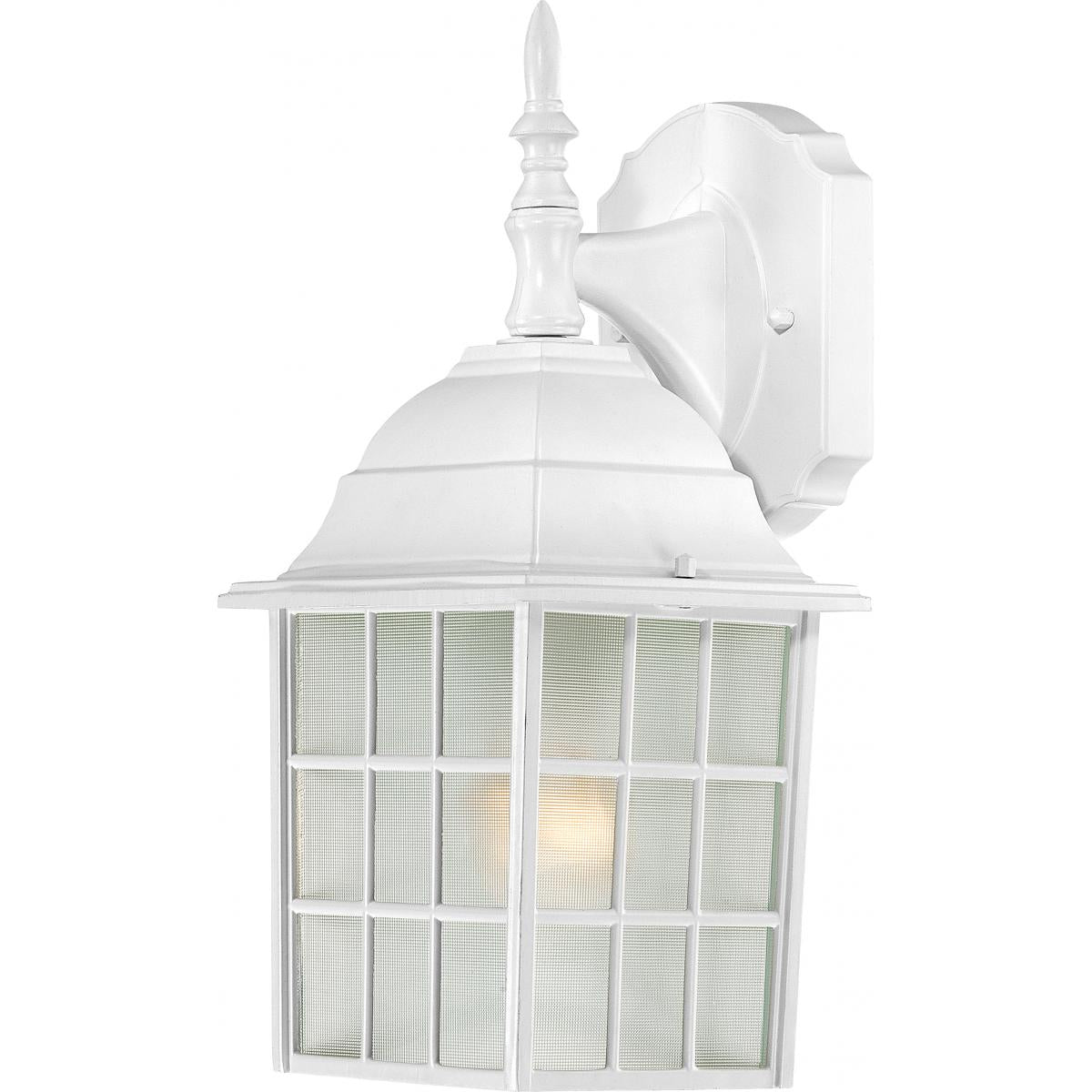 Adams - 1 Light - 14" Outdoor Wall with Frosted Glass - Color retail packaging - Satco 60-3480