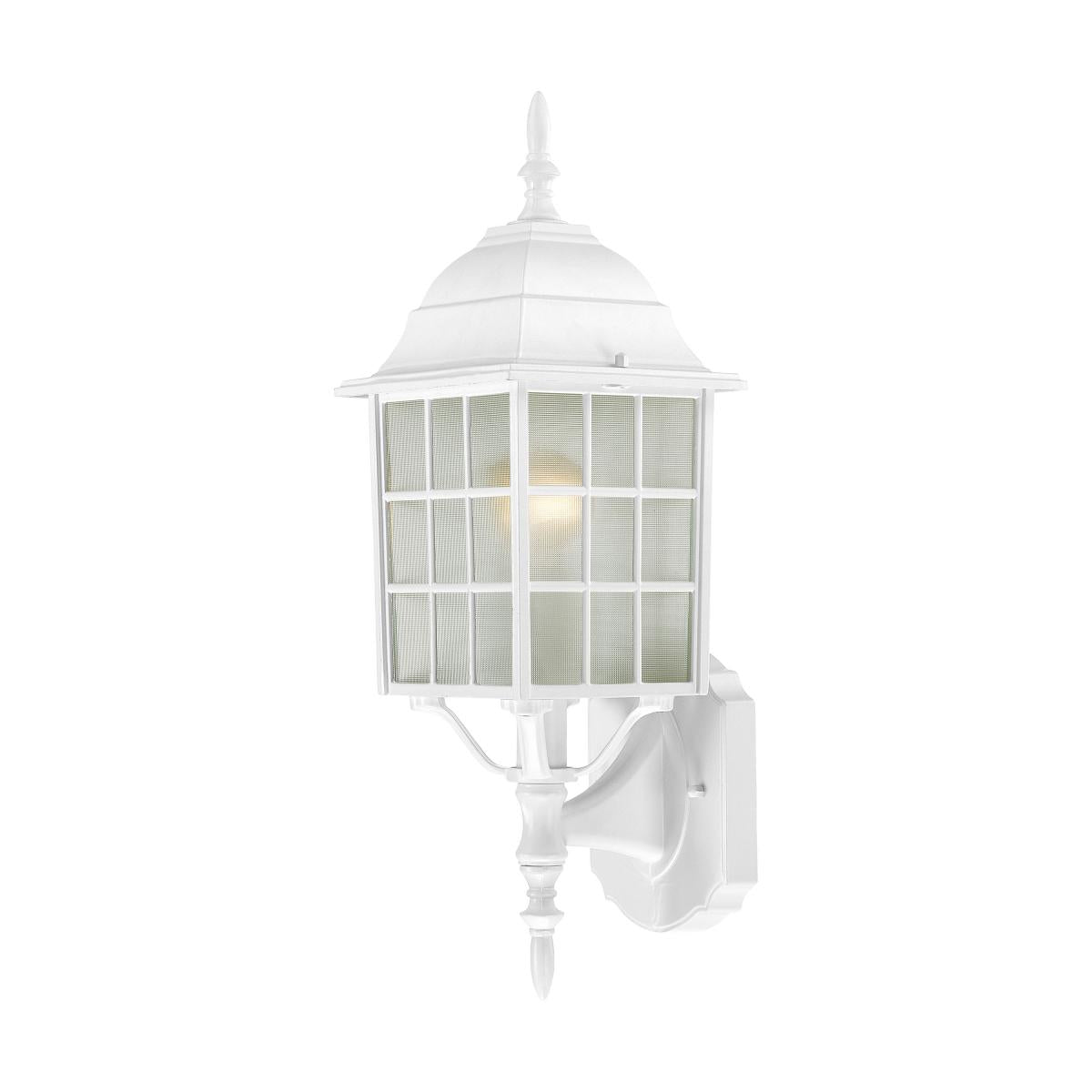 Adams - 1 Light - 18" Outdoor Wall with Frosted Glass - Color retail packaging - Satco 60-3477