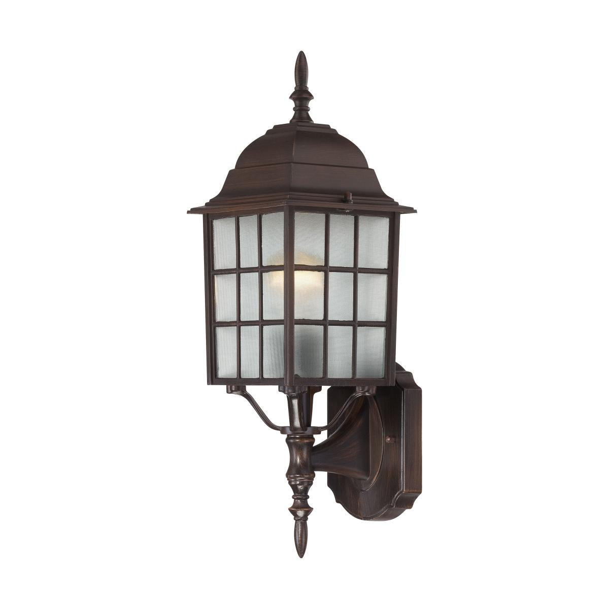 Adams - 1 Light - 18" Outdoor Wall with Frosted Glass - Color retail packaging - Satco 60-3478