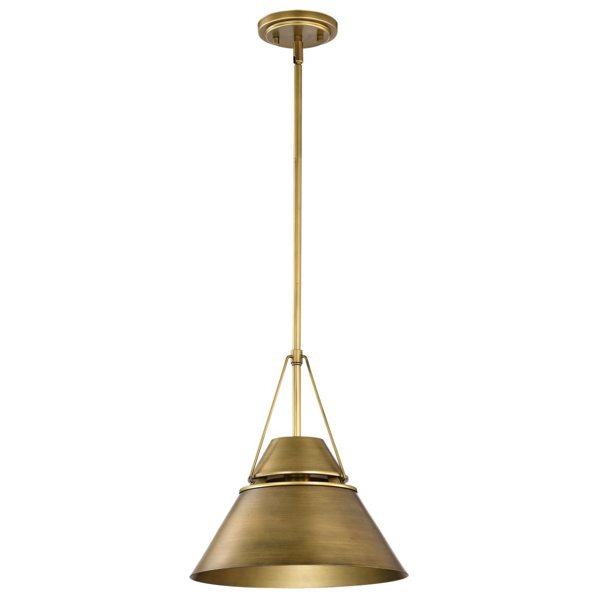 Adina 1 Light Medium Pendant - Natural Brass Finish - Satco 60-7776