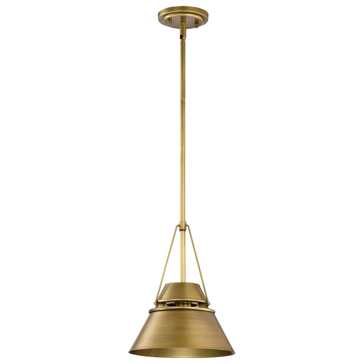 Adina 1 Light Small Pendant - Natural Brass Finish - Satco 60-7777