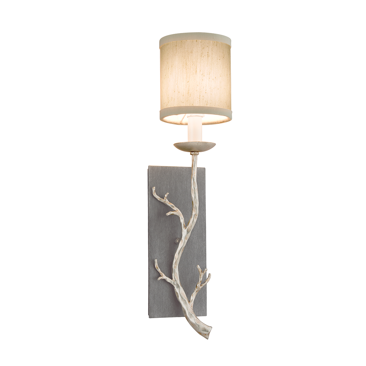 Adirondack Wall Sconce - 1-Light - Graphite/Warm Silver Leaf - Troy Lighting B2841-GRA/WSL