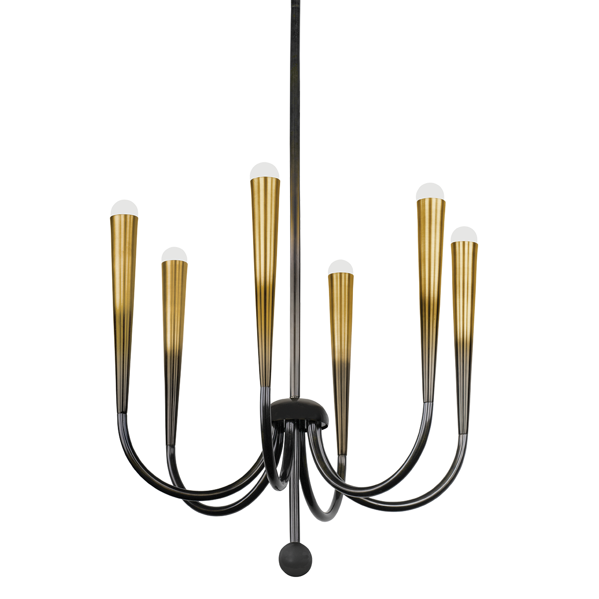 Adley Chandelier - 6-Light - Gradient Brass by Hudson Valley Lighting