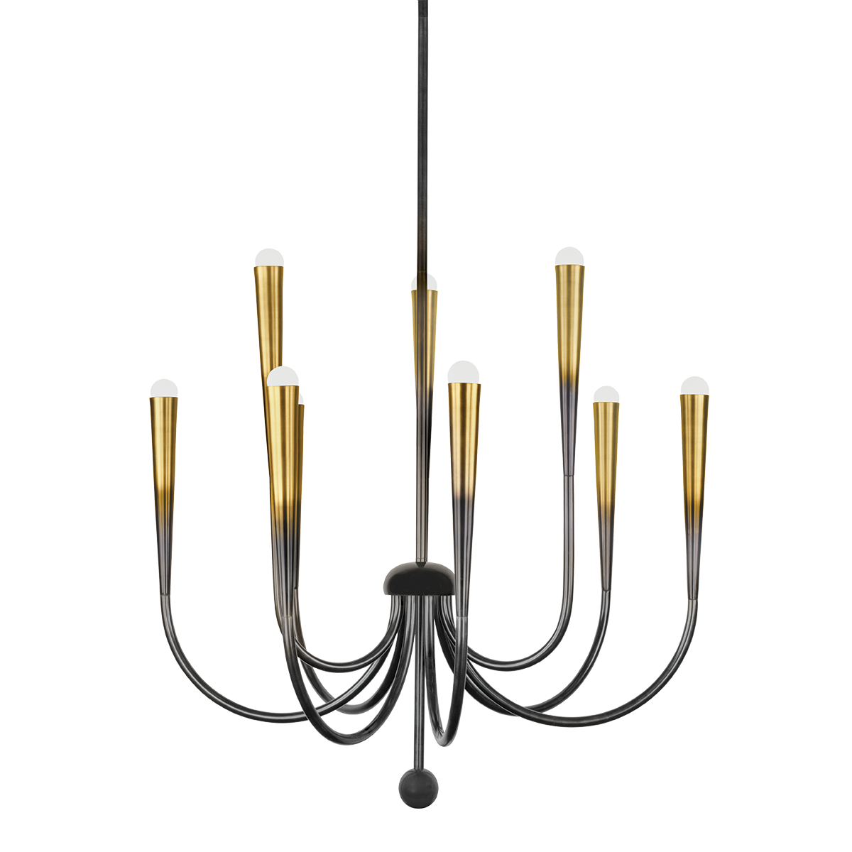 Adley Chandelier - 9-Light - Gradient Brass by Hudson Valley Lighting