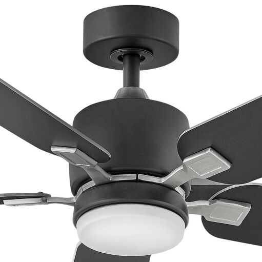 Afton 52" LED Fan - Matte Black with Brushed Nickel accents by Hinkley Lighting