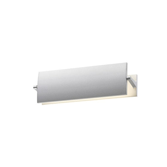 Aileron 12" LED Sconce - Bright Satin Aluminum by SONNEMAN