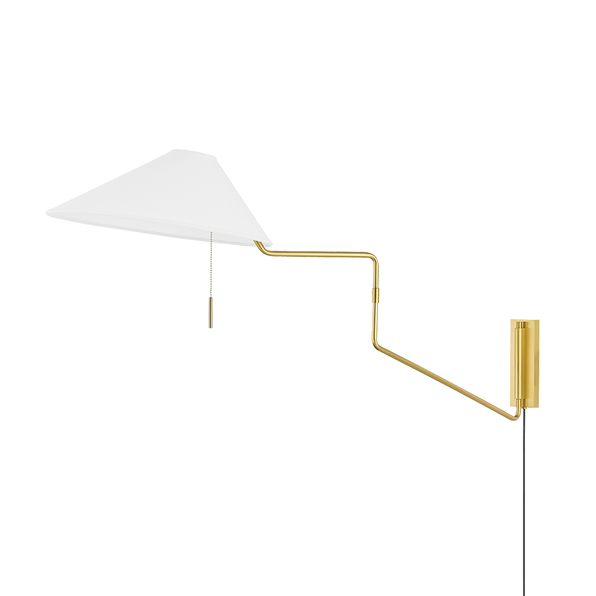 Aisa Plug-In Sconce - Aged Brass - Mitzi HL647201-AGB