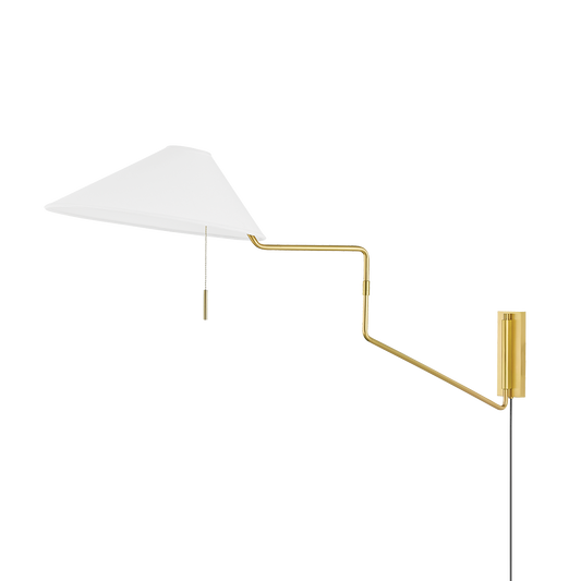 Aisa Plug-In Sconce - Aged Brass - Mitzi HL647201-AGB