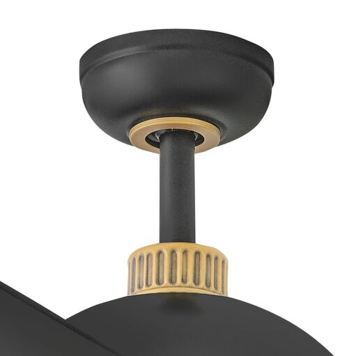 Alba 56" LED Smart Fan - Matte Black with Heritage Brass Accents by Hinkley Lighting