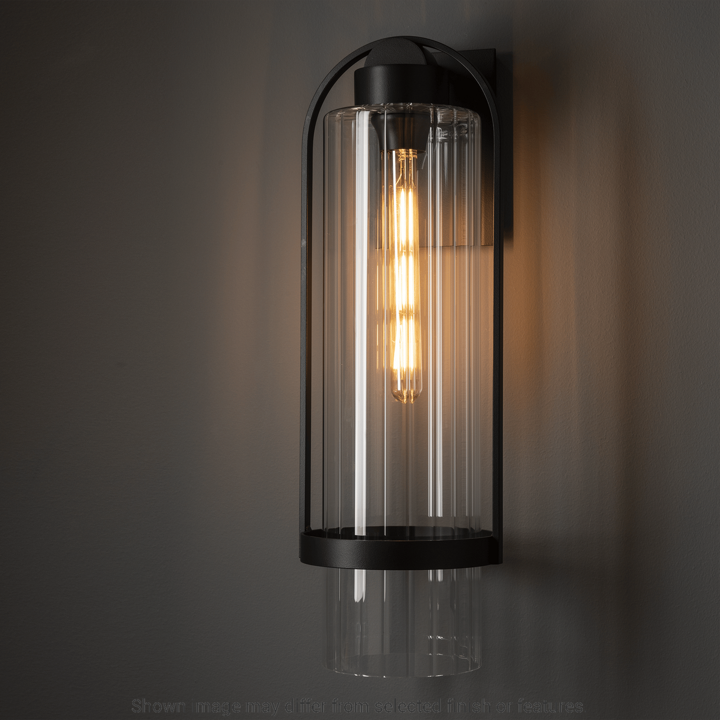 Alcove Large Outdoor Sconce - White - Clear Glass by Hubbardton Forge