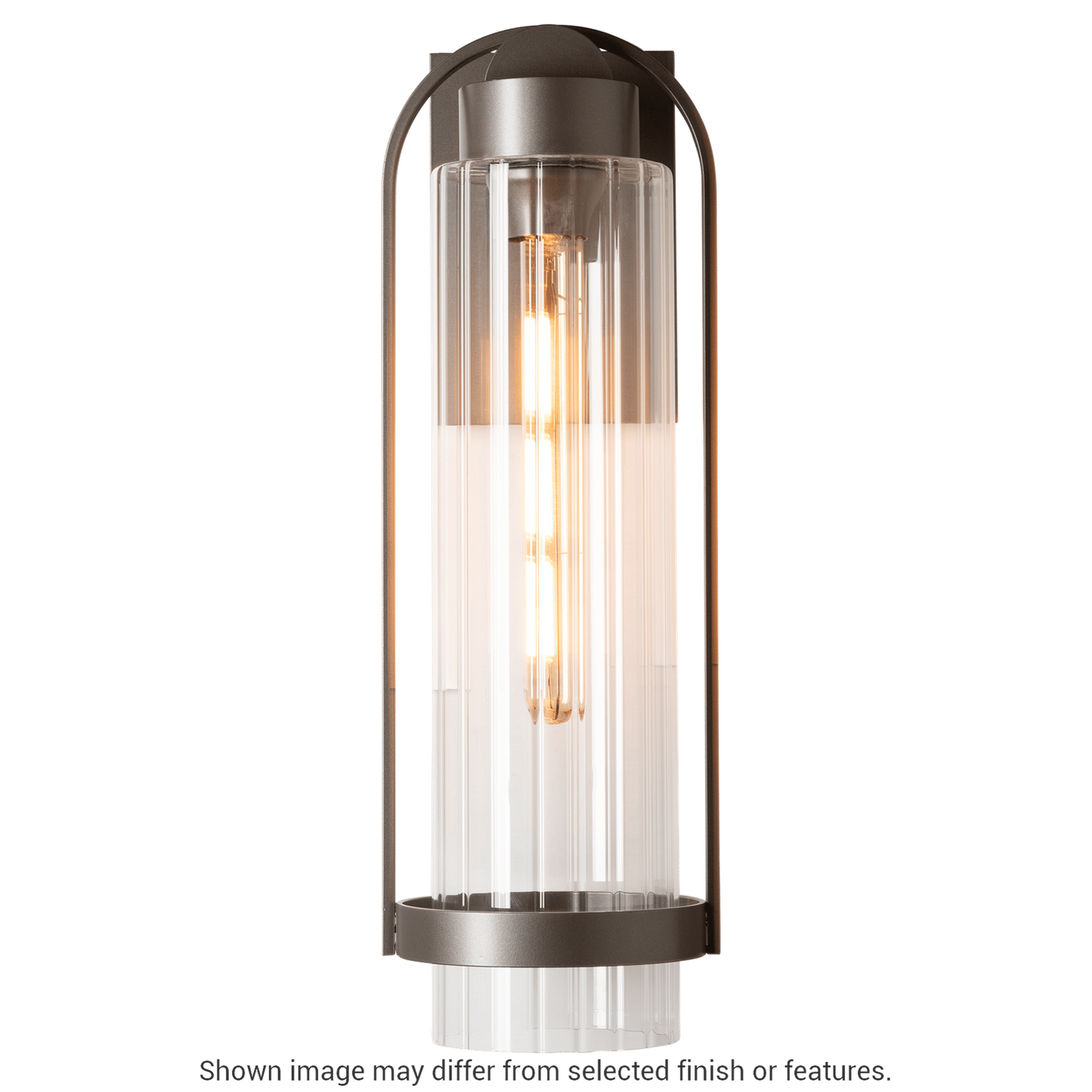 Alcove Medium Outdoor Sconce - White - Clear Glass by Hubbardton Forge
