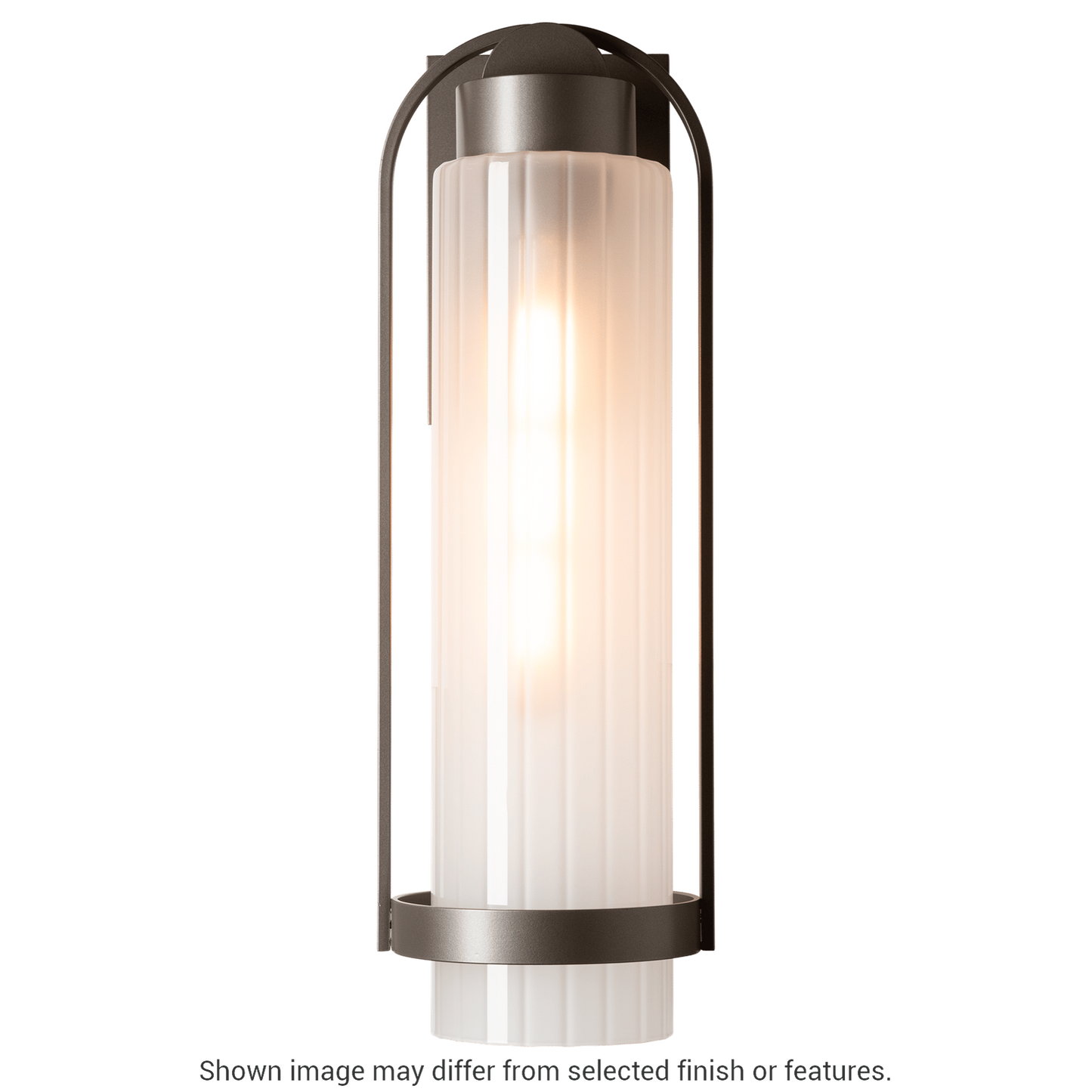 Alcove Medium Outdoor Sconce - White - Frosted Glass by Hubbardton Forge