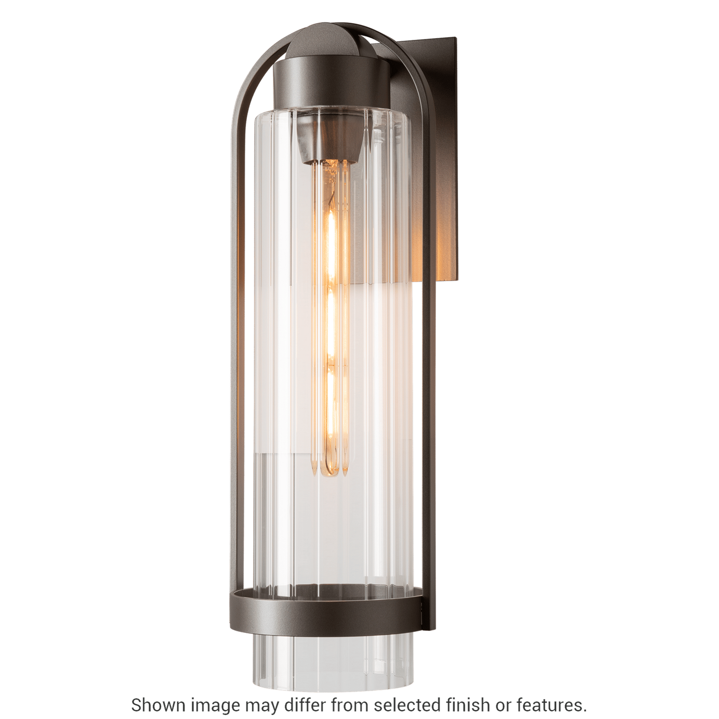 Alcove Medium Outdoor Sconce - White - Frosted Glass by Hubbardton Forge