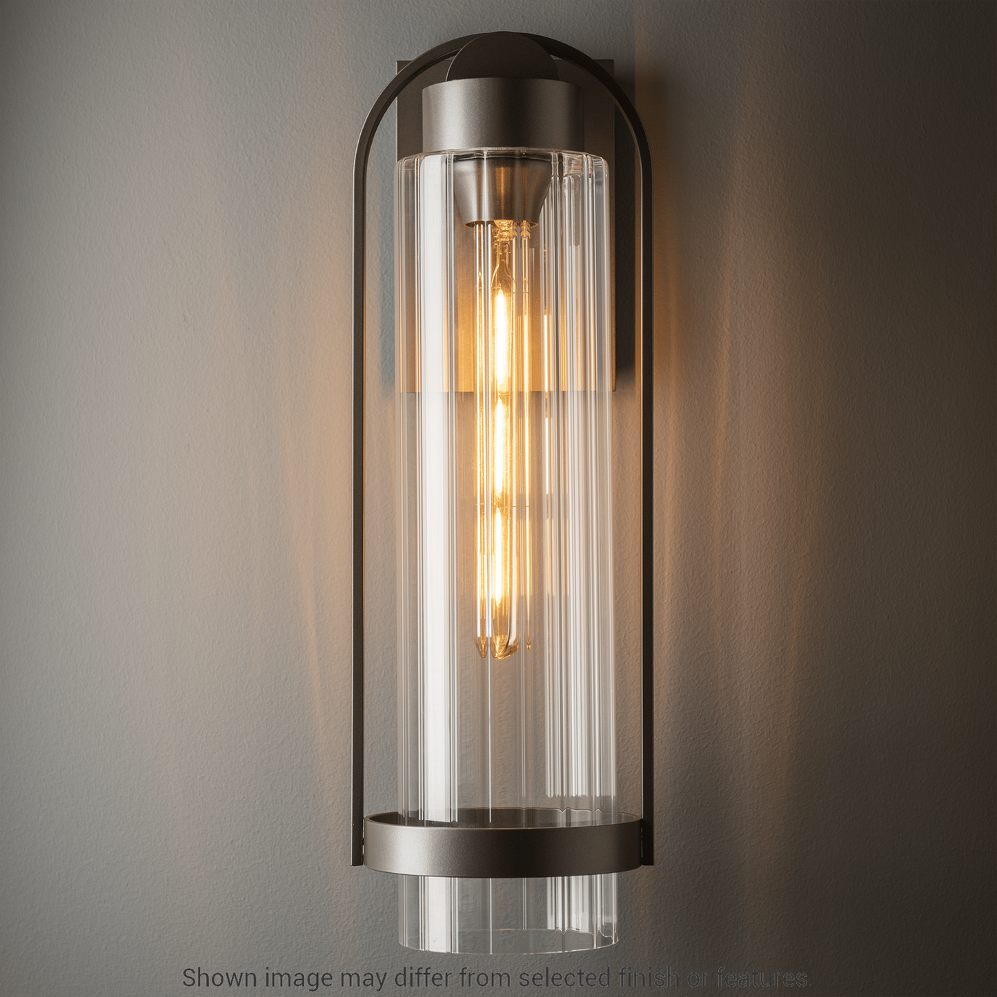 Alcove Medium Outdoor Sconce - White - Frosted Glass by Hubbardton Forge