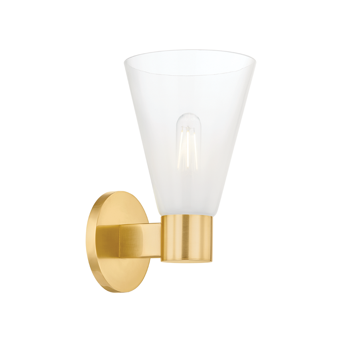 Alma Wall Sconce - 1-Light - Aged Brass - Mitzi H838101-AGB