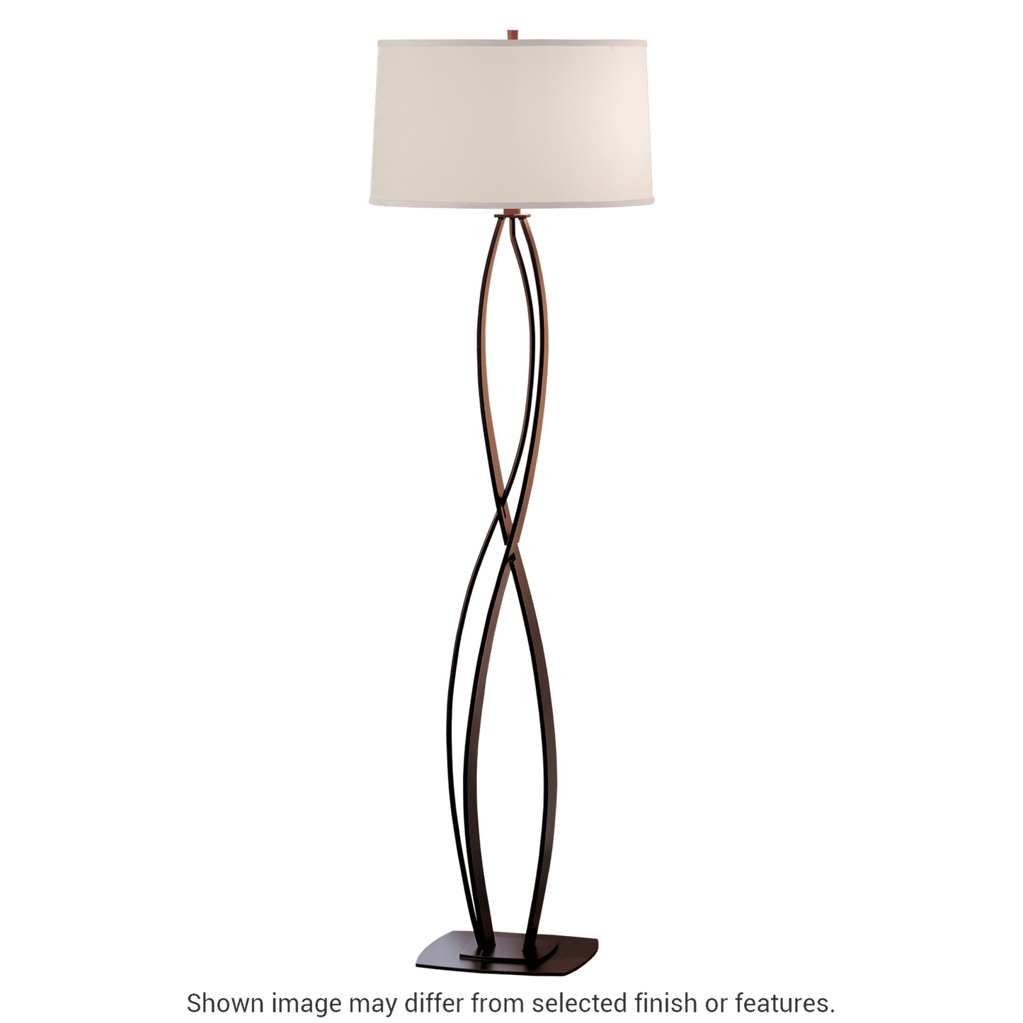 Almost Infinity Floor Lamp - White - Natural Anna Shade by Hubbardton Forge