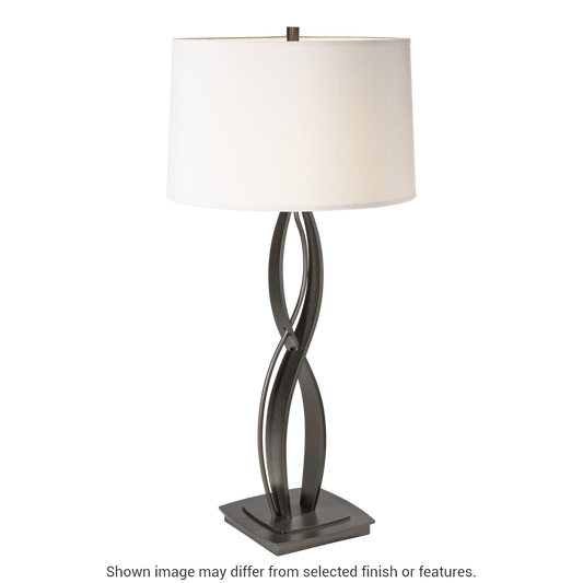 Almost Infinity Tall Table Lamp - White - Natural Anna Shade by Hubbardton Forge