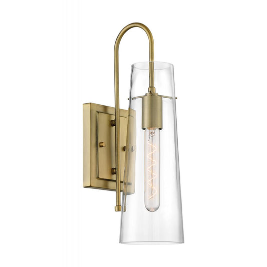 Alondra - 1 Light Sconce with Clear Glass - Vintage Brass Finish - Satco 60-6859