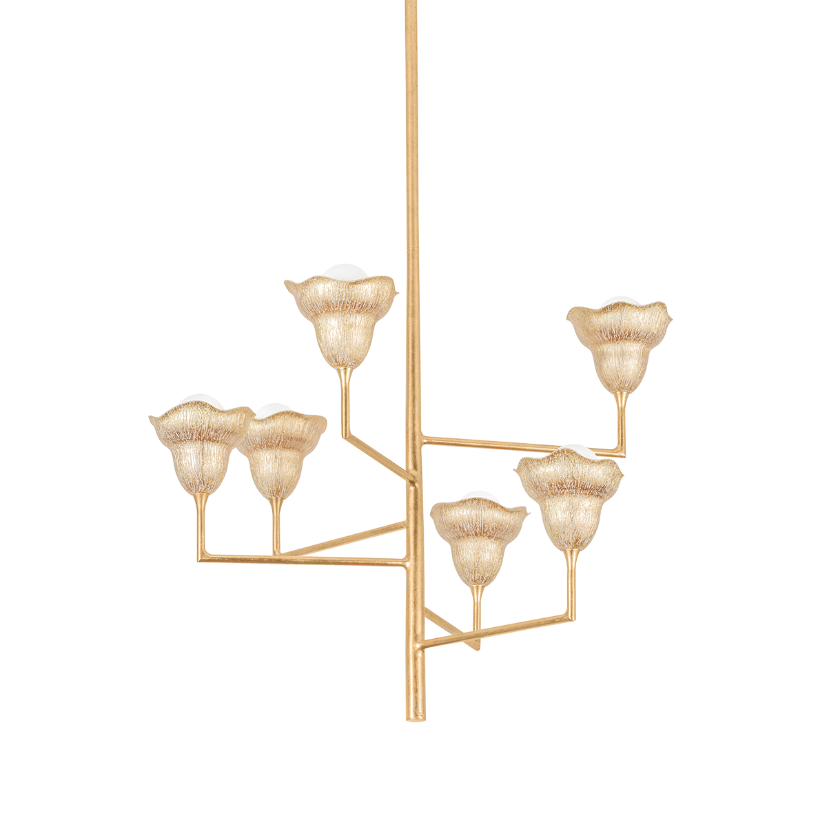 Alora 6-Light Chandelier - Vintage Gold Leaf by Hudson Valley Lighting