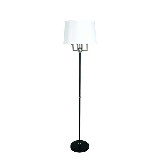 Alpine Floor Lamp - A700-BLK/SN - Black/Satin Nickel by House of Troy